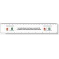 .020 White Plastic Rulers 1.5"x8.25" Rectangle / Round Corner, Full Color